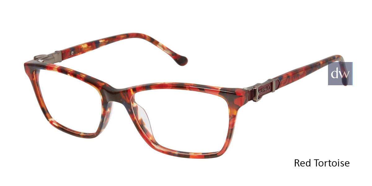 Red Tortoise Buffalo BW002 Eyeglasses - Teenager.