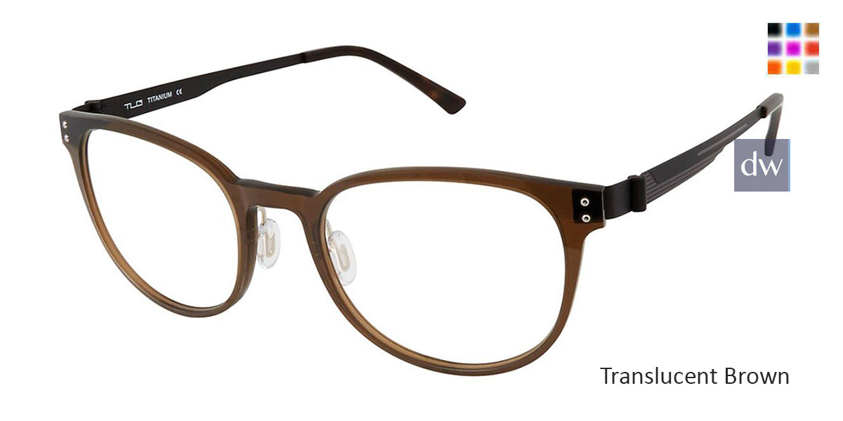 C02 Translucent Brown Tlg NU031 Titanium Eyeglasses.