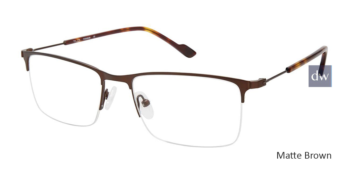 C03 Matte Brown Tlg NU040 Titanium Eyeglasses.