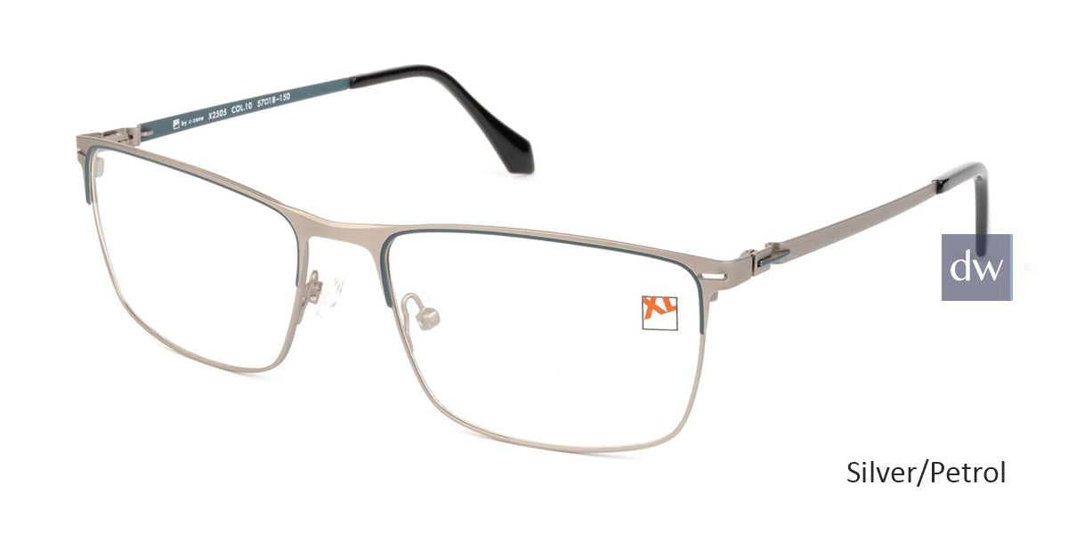 Silver/Petrol C-Zone XLX2505-10 Eyeglasses