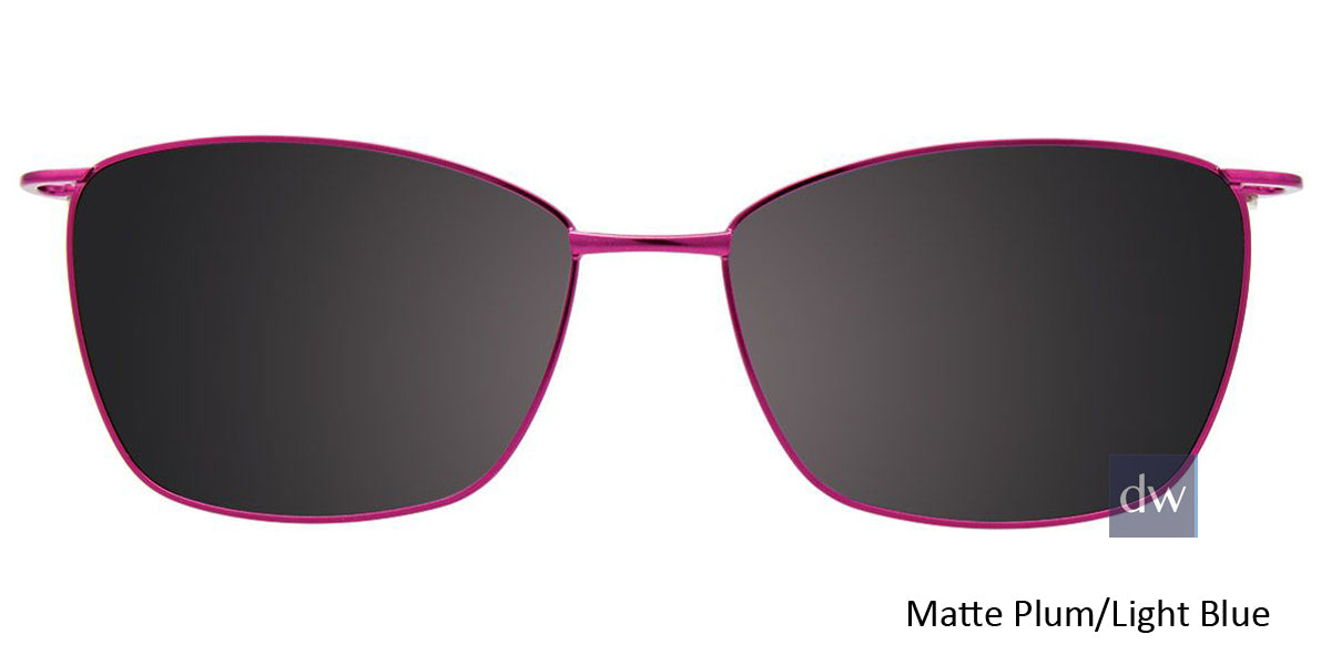 Matte Plum Light Blue Clip-On