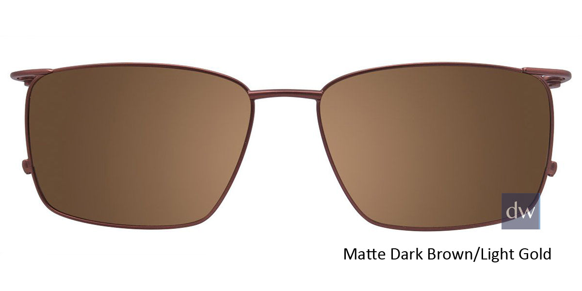 Matte Dark Brown Light Gold Clip-On