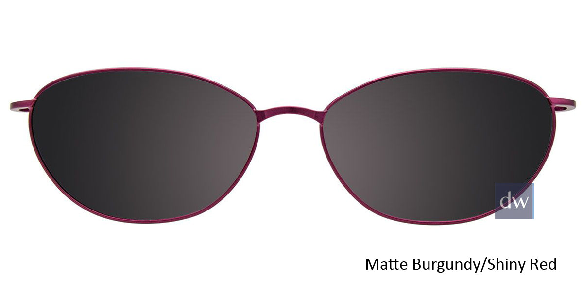 Matte Burgundy Shiny Red Clip-On