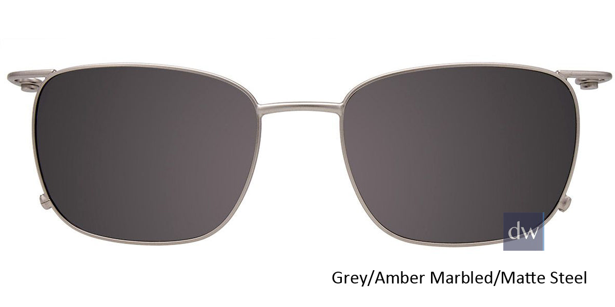 Grey Amber Marbled Matte Steel Clip-On