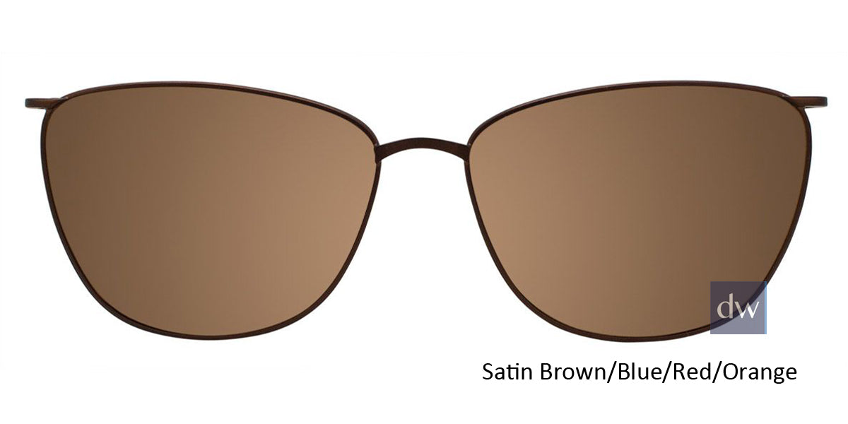 Satin Brown Blue Red Orange Clip-On