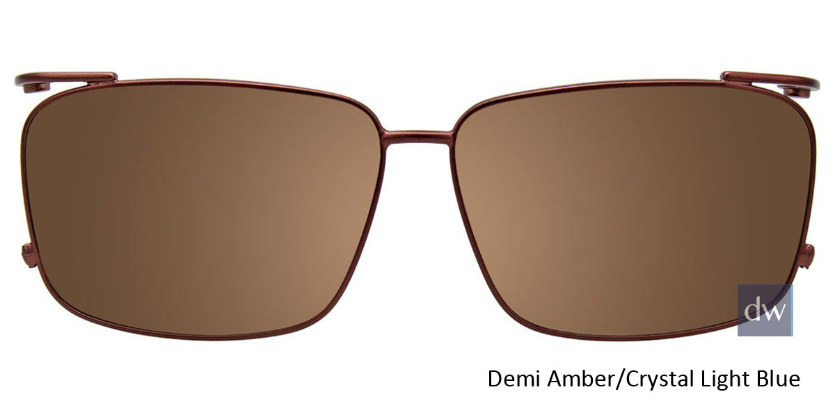 Demi Amber Crystal Light Blue Clip-On