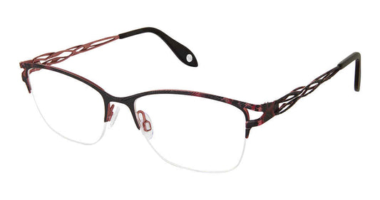 FYSH F-3710 Eyeglasses Black Magenta