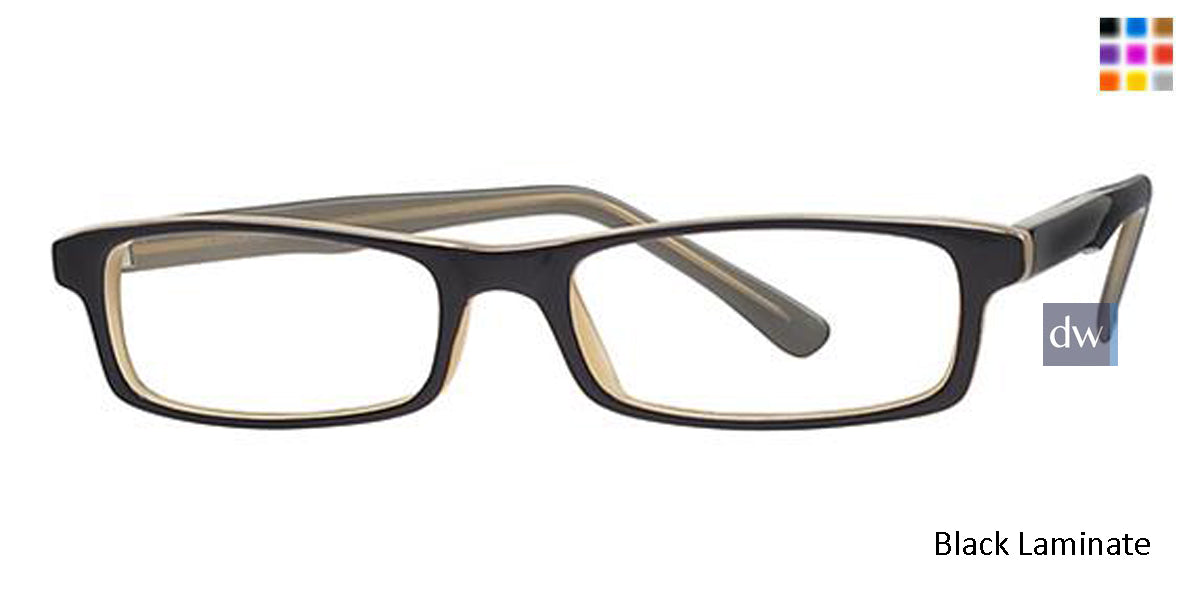 Black Laminate Parade 1545 Eyeglasses.