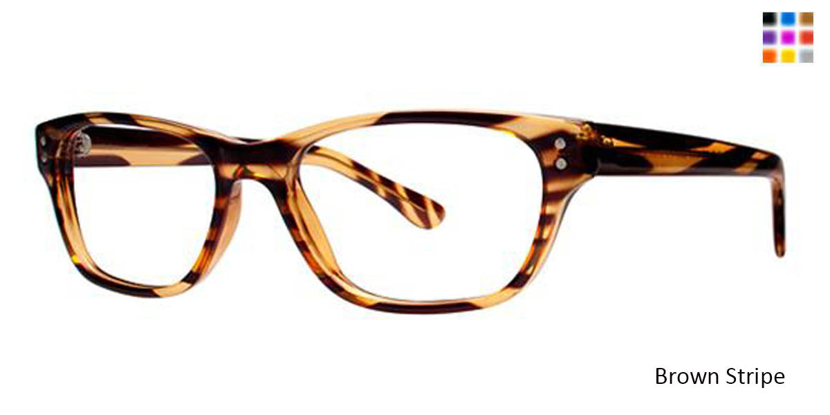 Brown Stripe Parade Q Series 1715 Eyeglasses.