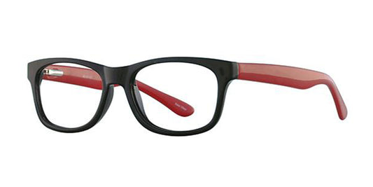 Black/Red Parade Q Series 1743 Eyeglasses - Teenager.