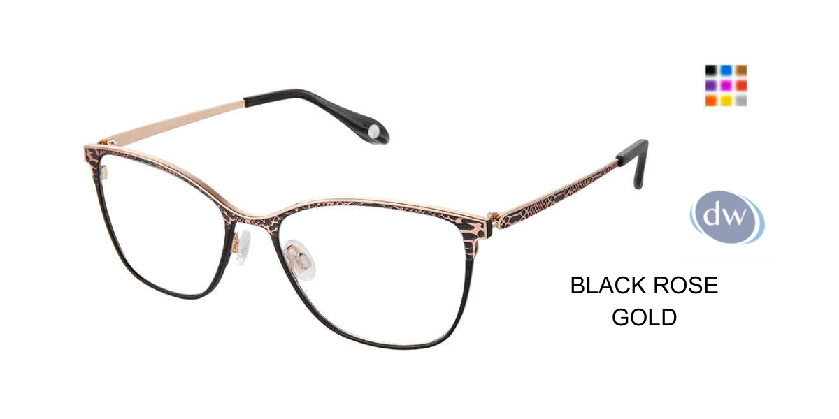 FYSH F-3712 Eyeglasses Black Rose Gold