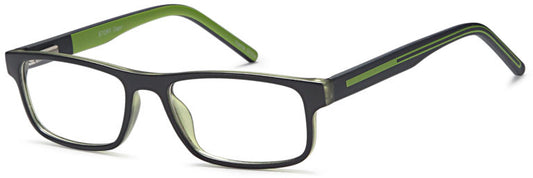 Black Green Capri Millennial Story Eyeglasses - Teenager.