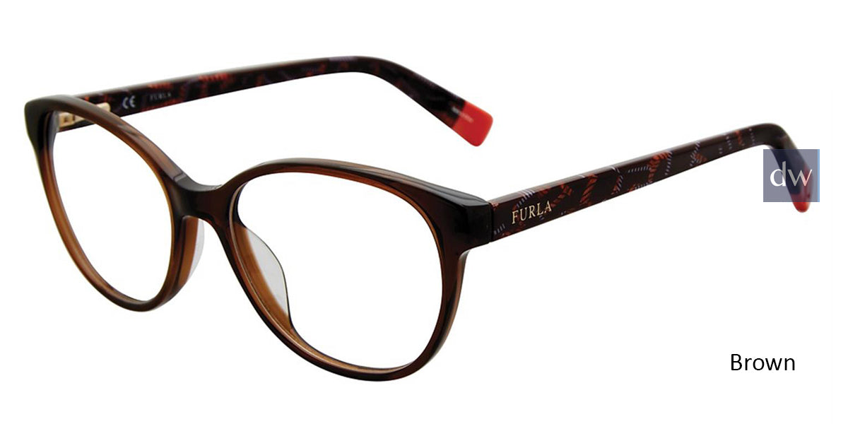 Brown 0G73 Furla VFU077 Eyeglasses.
