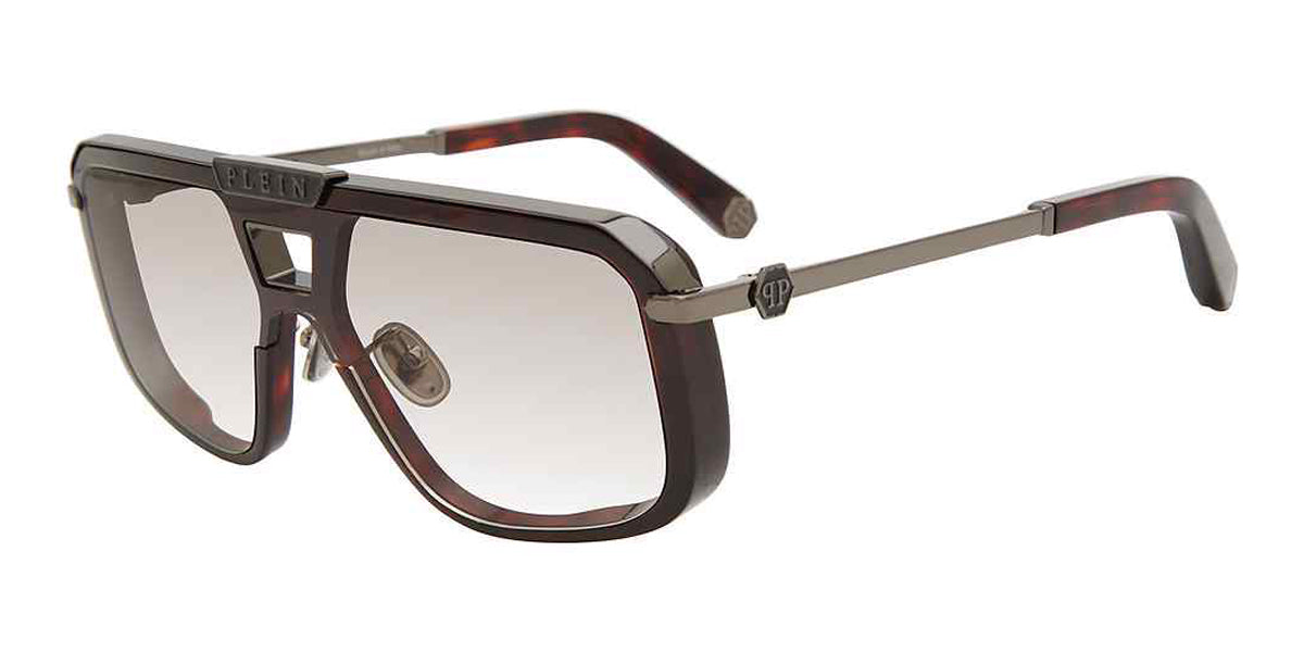 Brown Philipp Plein SPP008M Sunglasses.
