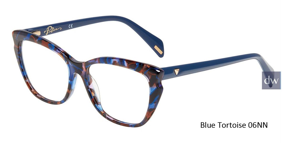 Blue Tortoise(06NN) Police VPLA01 Eyeglasses.