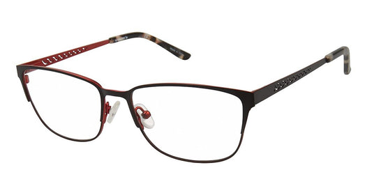 Black/Red (c01) Vision's 236 Eyeglasses.