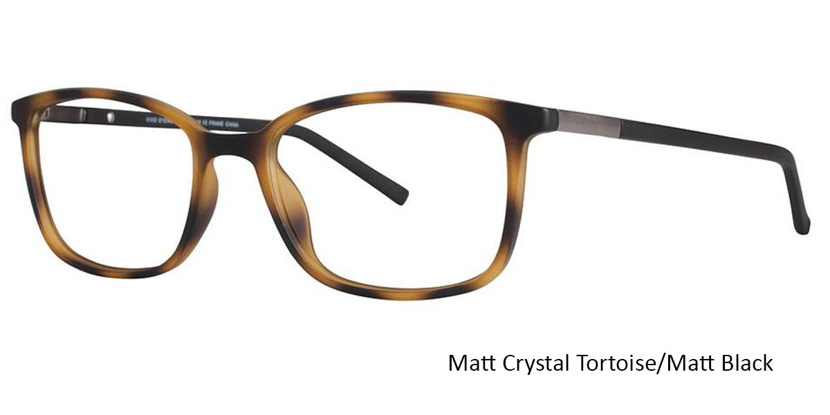 Matt Crystal Tortoise/Matt Black Vivid Collection Vivid 240 Eyeglasses.