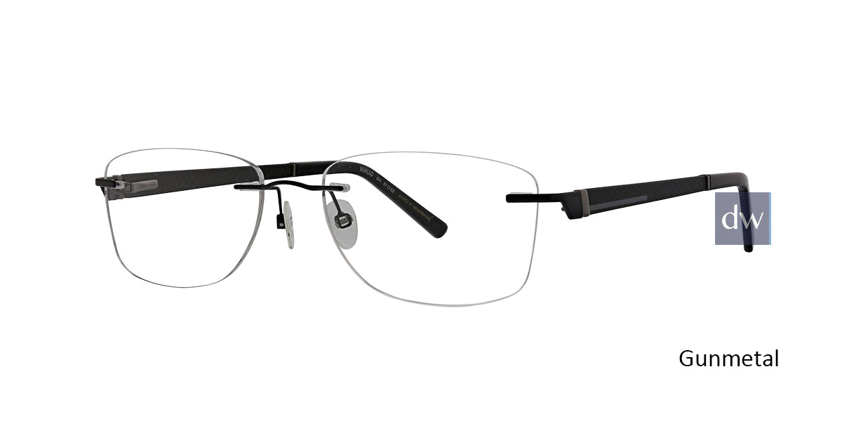 Gunmetal Totally Rimless 262 Rhythm Eyeglasses.