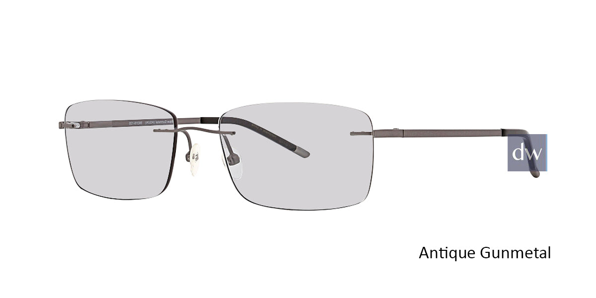 Antique Gunmetal Totally Rimless 281 Explore Eyeglasses.