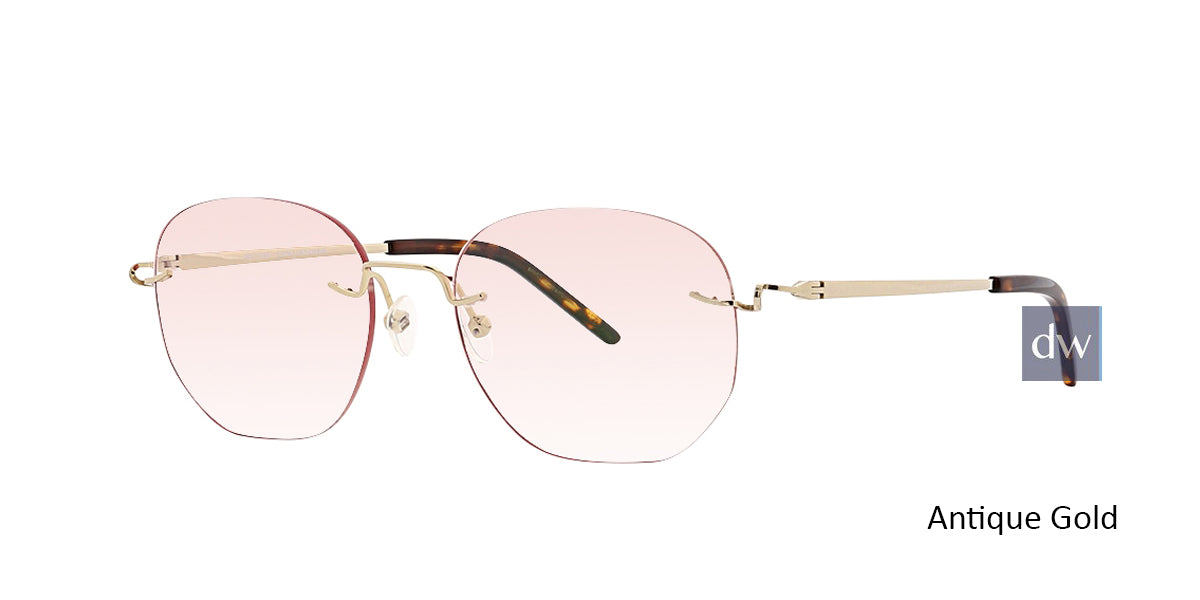 Antique Gold Totally Rimless 283 Evoke Eyeglasses.