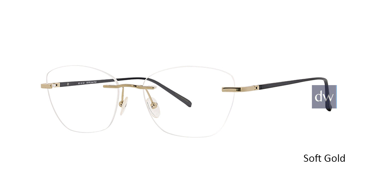 Soft Gold Totally Rimless 289 Pioneer Eyeglasses.