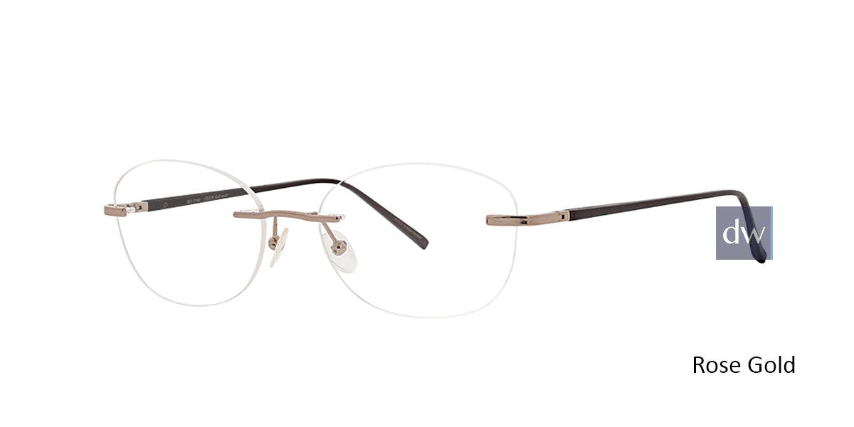 Rose Gold Totally Rimless 290 Envision Eyeglasses.