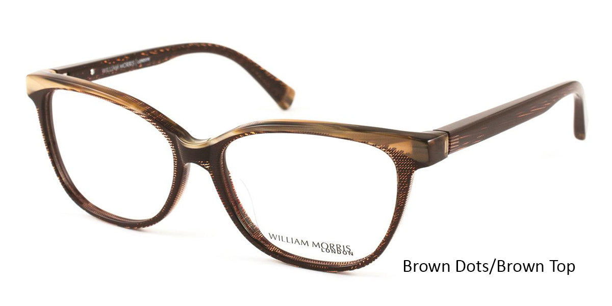 Brown Dots/Brown Top William Morris London WM2913 Eyeglasses.