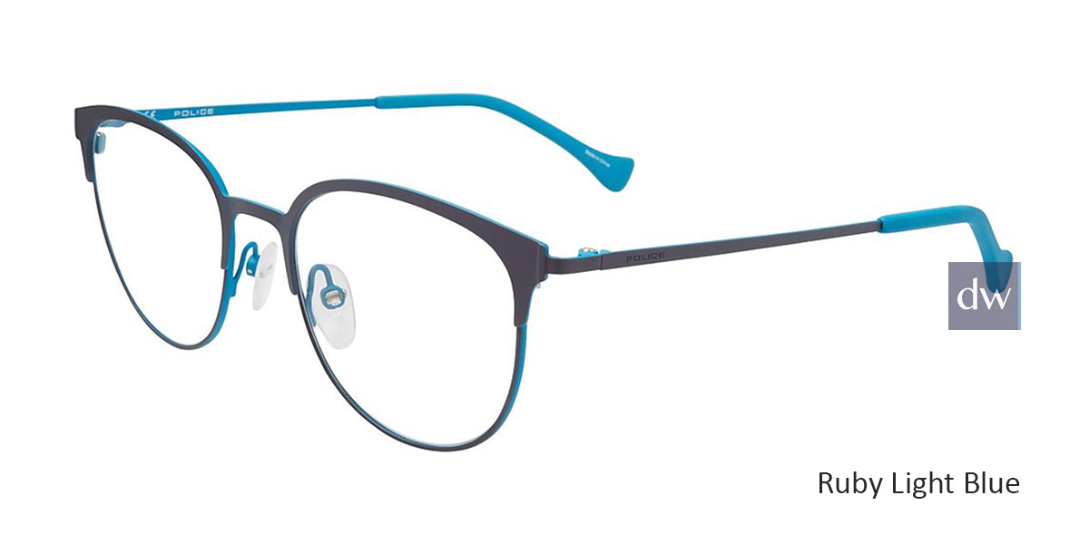 Ruby Light Blue Police VPL291 Eyeglasses.