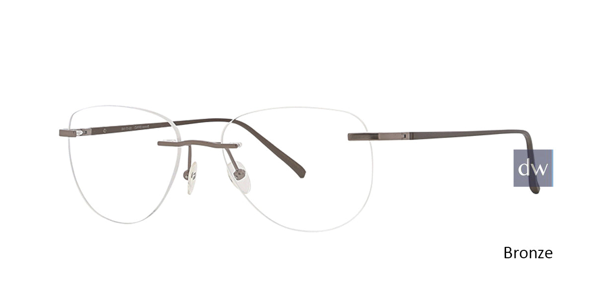 Bronze Totally Rimless 293 Virtual Eyeglasses.