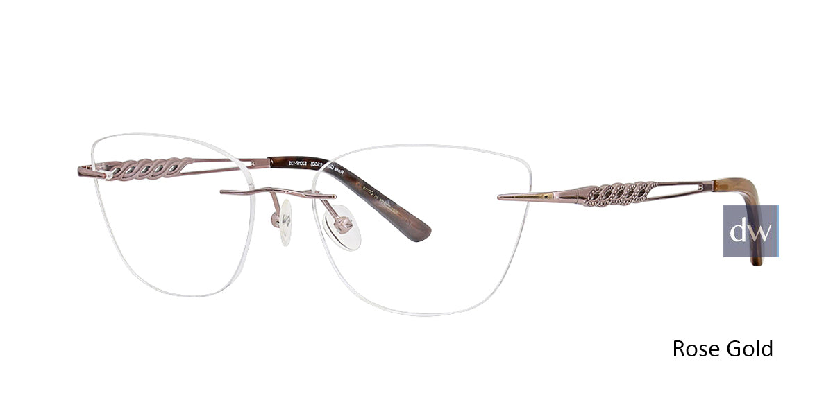 Rose Gold Totally Rimless 295 Signet Eyeglasses.