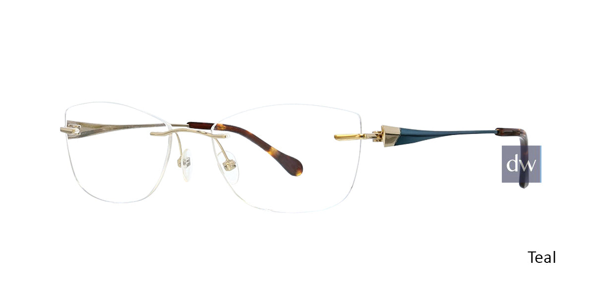 Teal Totally Rimless 299 Circa Eyeglasses .
