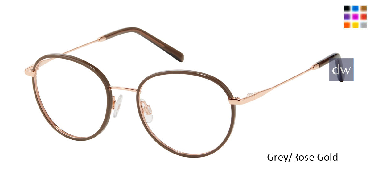 Grey/Rose Gold Mini 761008 Eyeglasses.