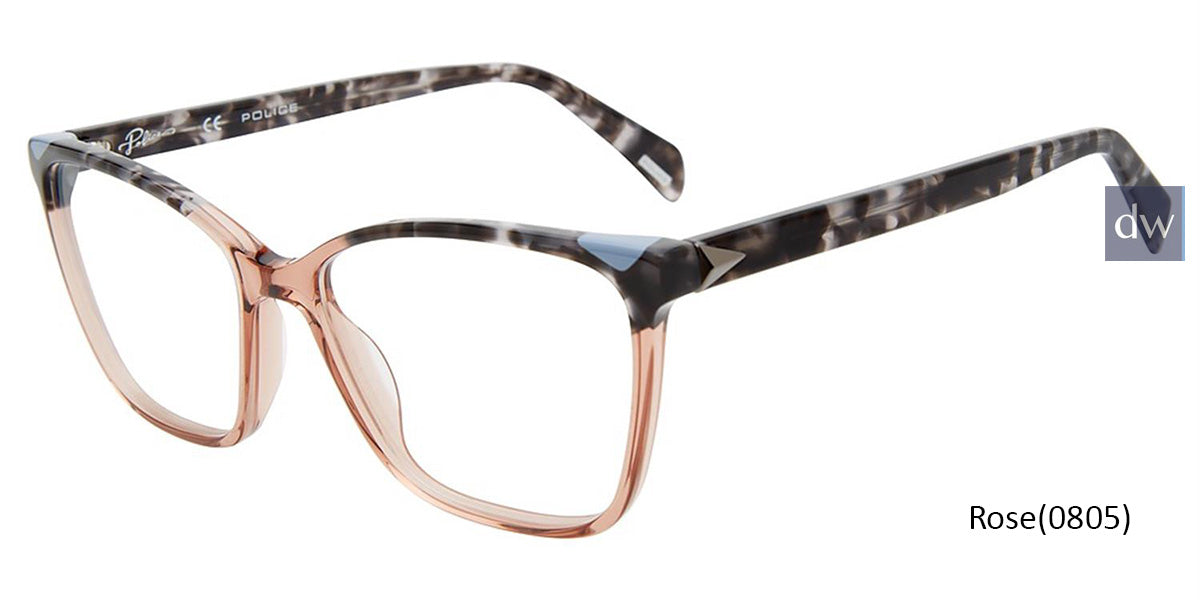 Rose (0805) Police VPLD89W Eyeglasses.