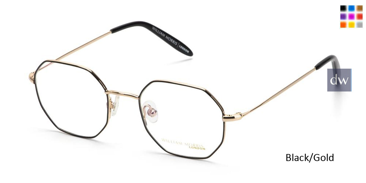Black/Gold William Morris London WM55007 Eyeglasses.
