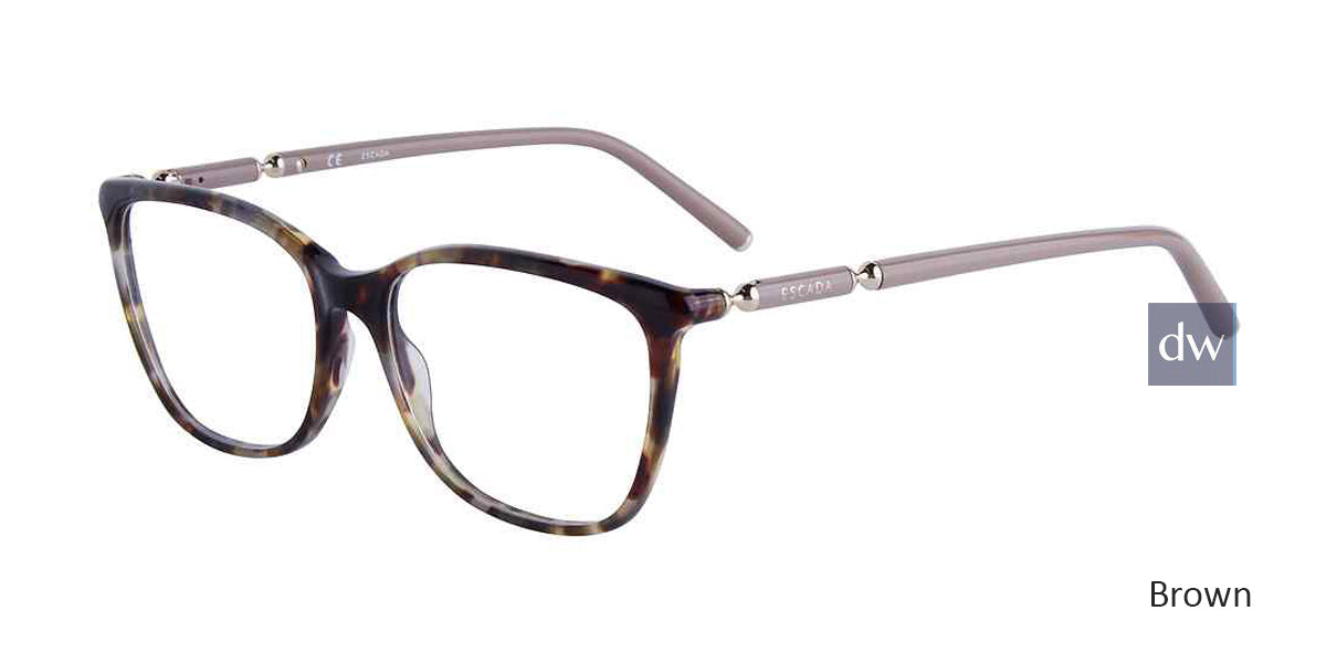 Brown Escada VESC83 Eyeglasses
