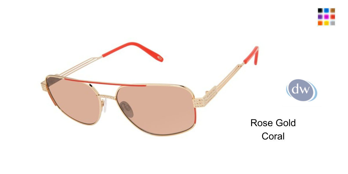 Rose Gold Coral VICTOR GLEMAUD X TURA VGS005 Sunglasses