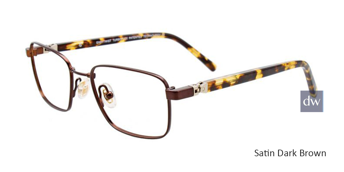 Satin Dark Brown EasyTwist ET9002 Eyeglasses