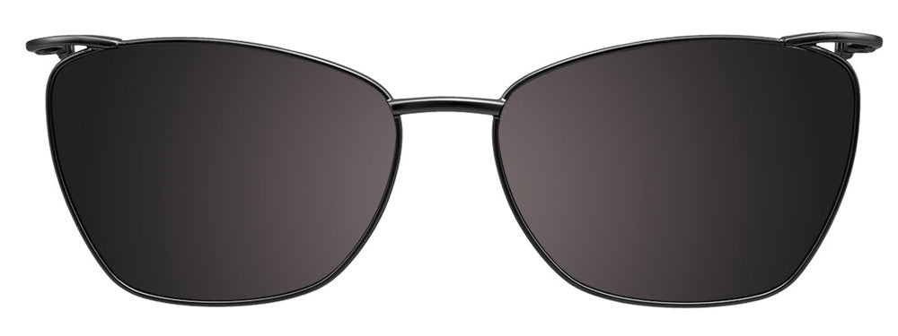 Black Shiny Silver Clip On