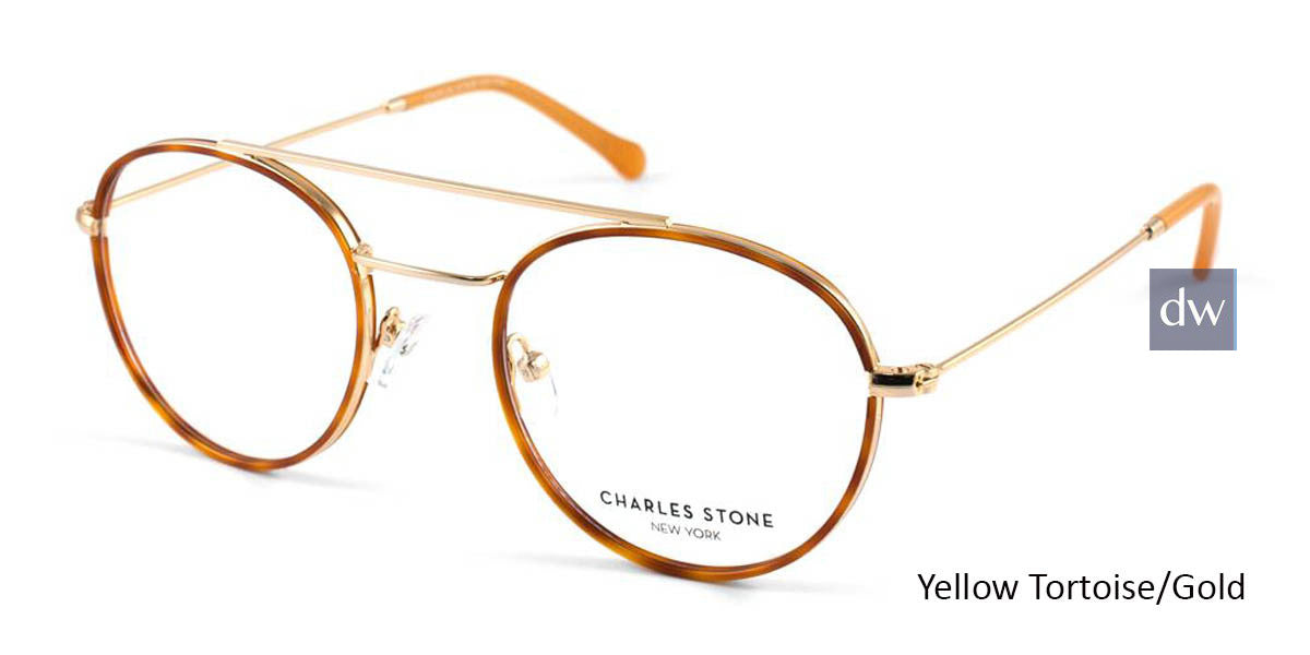 Yellow Tortoise/Gold Charles Stone NY CSNY 30021 Eyeglasses