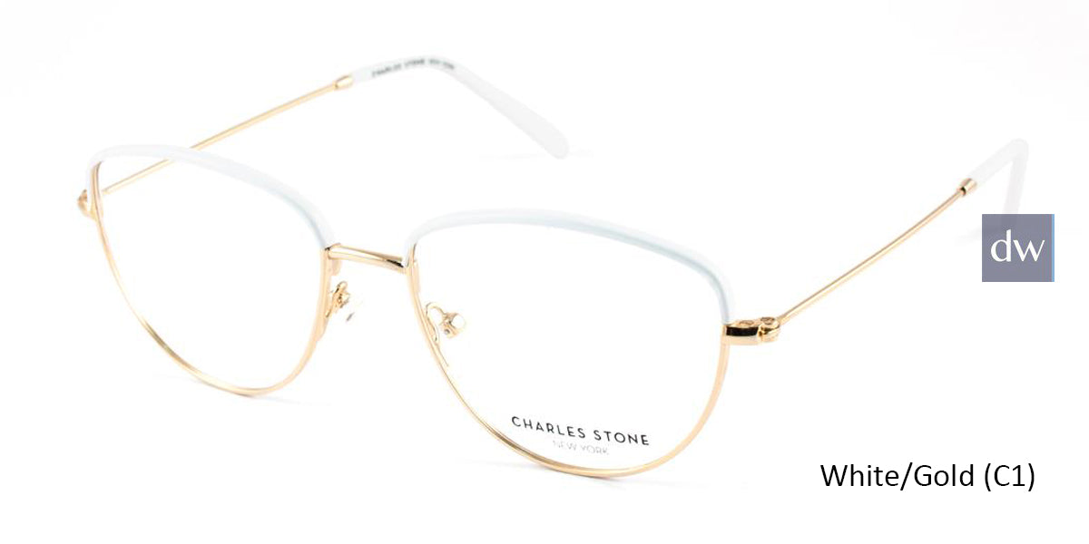 White/Gold (C1) William Morris Charles Stone NY CSNY30030 Eyeglasses
