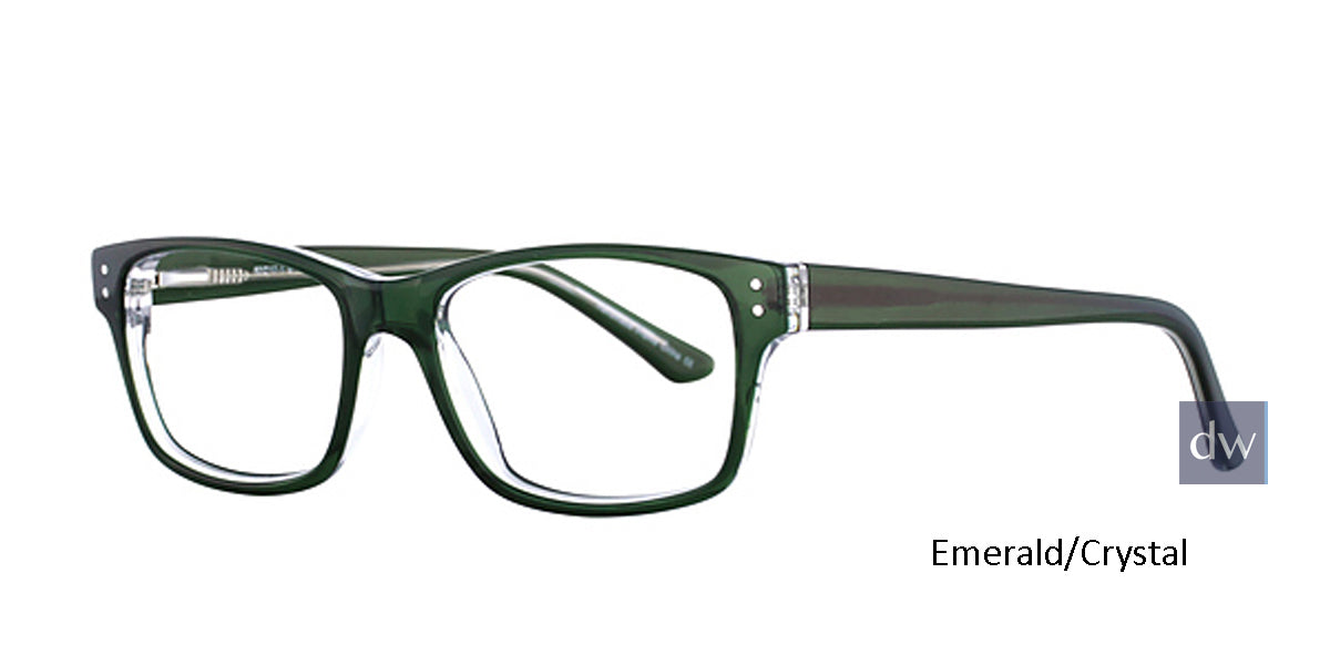 Emerald/Crystal Elan 3007 Eyeglasses.