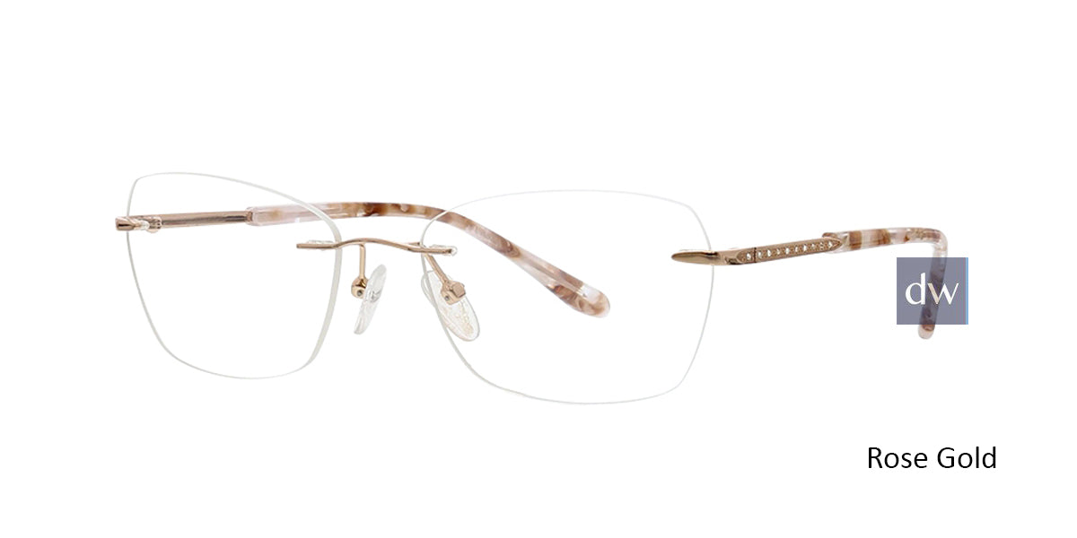 Rose Gold Totally Rimless 300 Halo Eyeglasses.