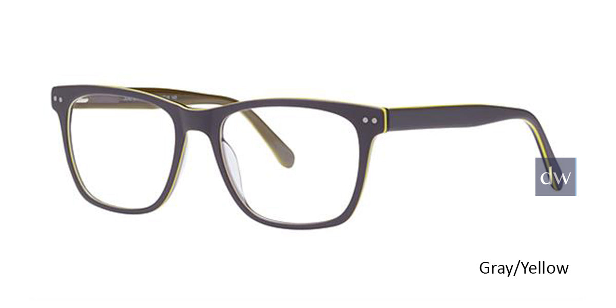 Gray/Yellow Elan 3042 Eyeglasses.