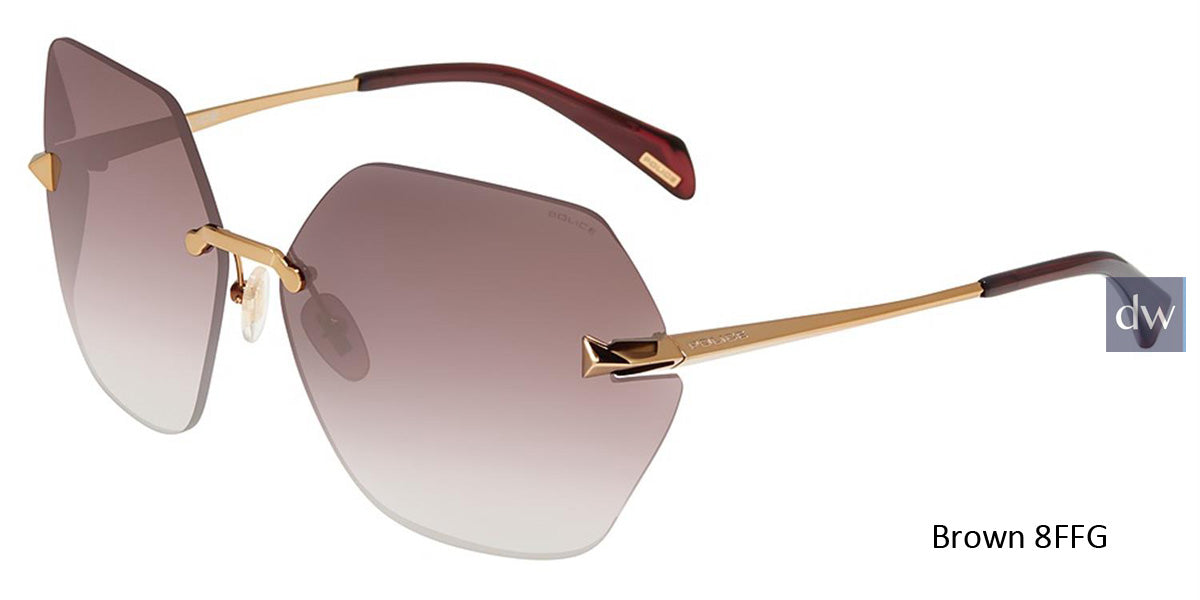 Brown(8FFG) Police SPLA19 Sunglasses.