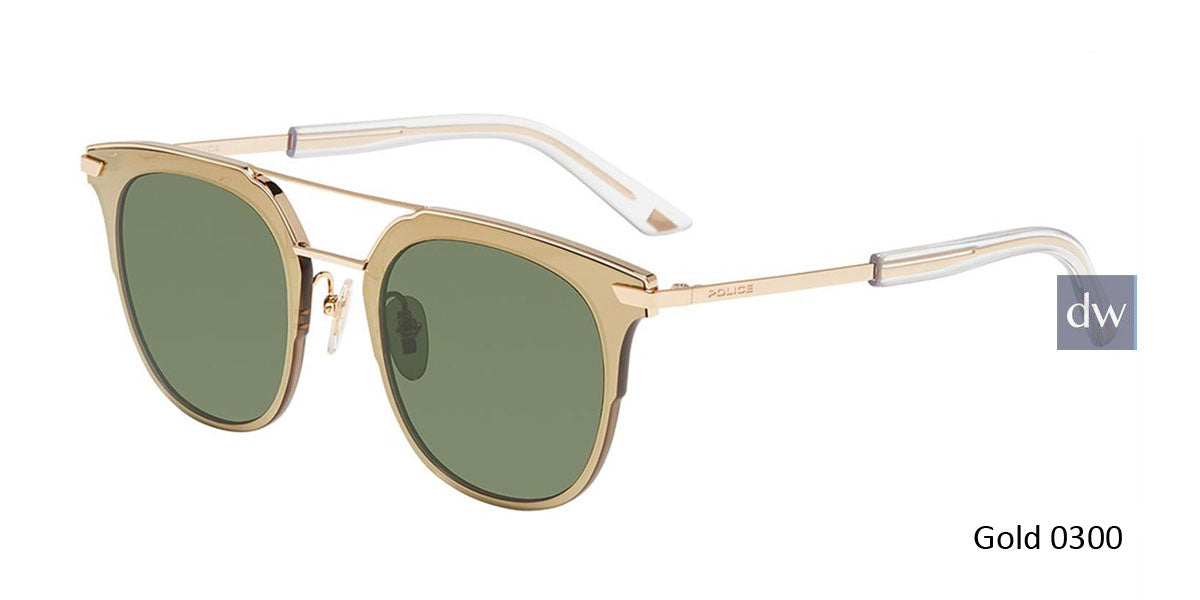 Gold(0300) Police SPL584 Sunglasses.