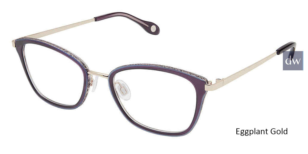 Eggplant Gold Fysh F-3678 Eyeglasses