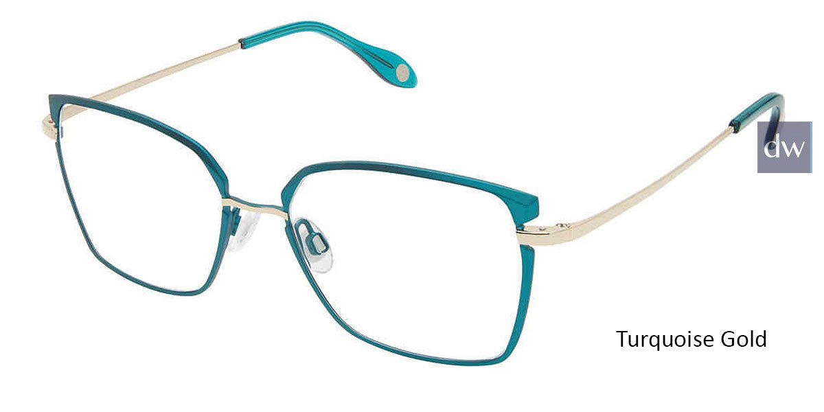 Turquoise Gold Fysh F-3679 Eyeglasses