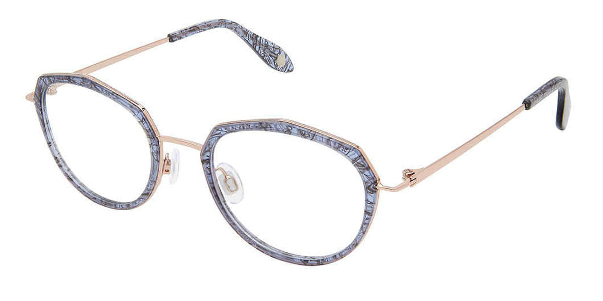 Navy Rose Gold Fysh F-3681 Eyeglasses