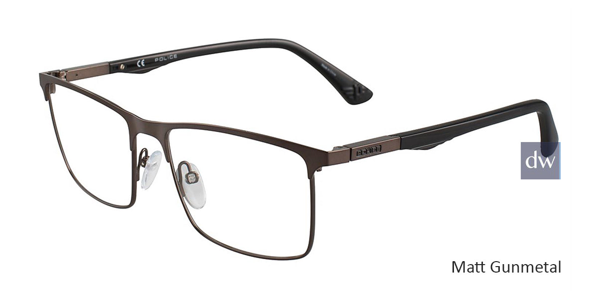 Matt Gunmetal Police VPL394N Eyeglasses.
