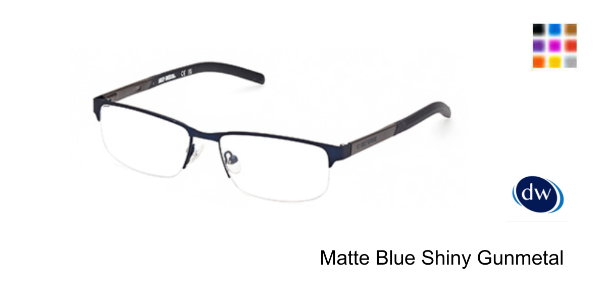 Matte Blue Shiny Gunmetal